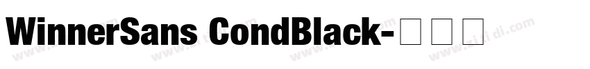WinnerSans CondBlack字体转换